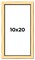 Panoramic Simple Gold Picture Frame - UV Acrylic, Foam Board Backing, Hanging Hardware